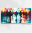 Dynamische Stadtlichter: Panorama Wandbild mit nächtlicher Straßenszene - posterfolio.de