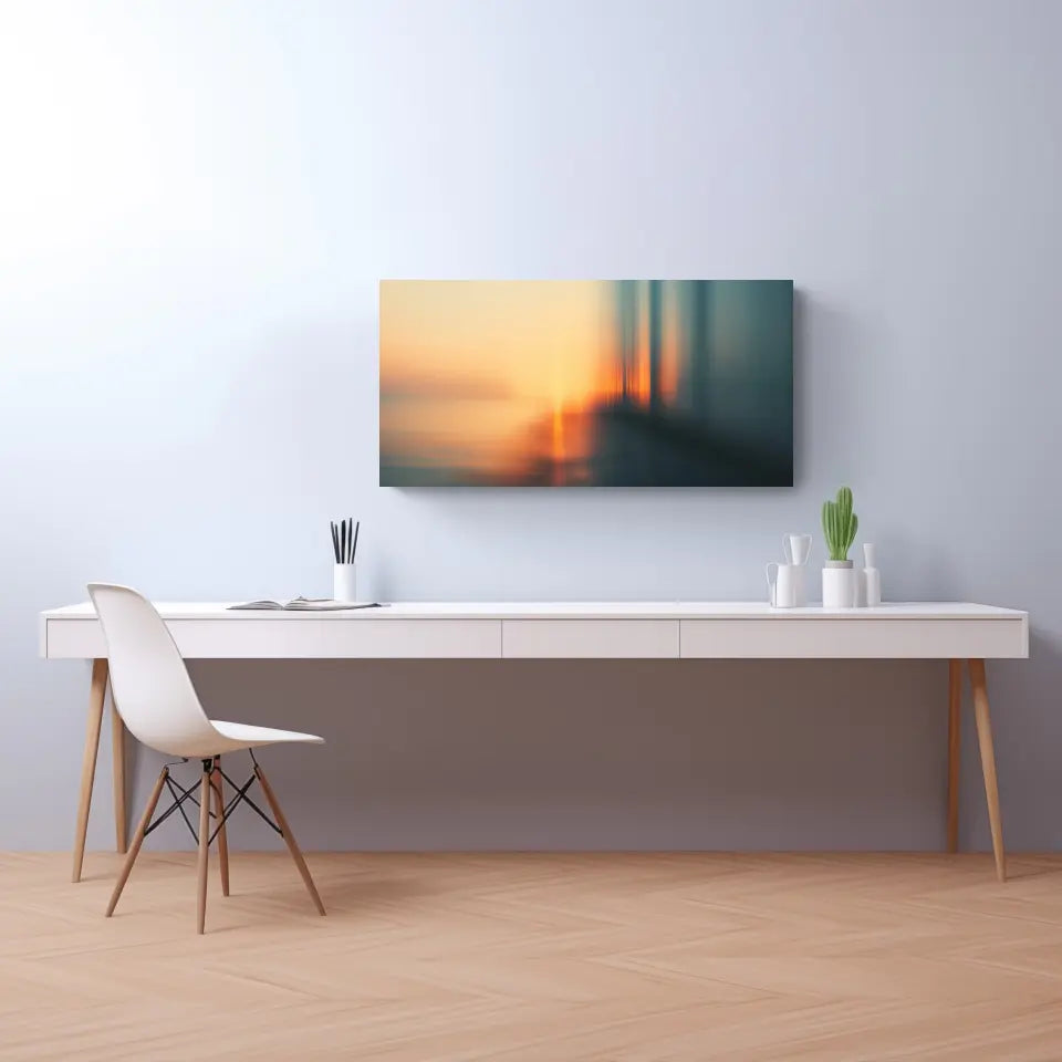 Traumhafter Sonnenuntergang: Panorama Wandbild mit Meereslandschaft