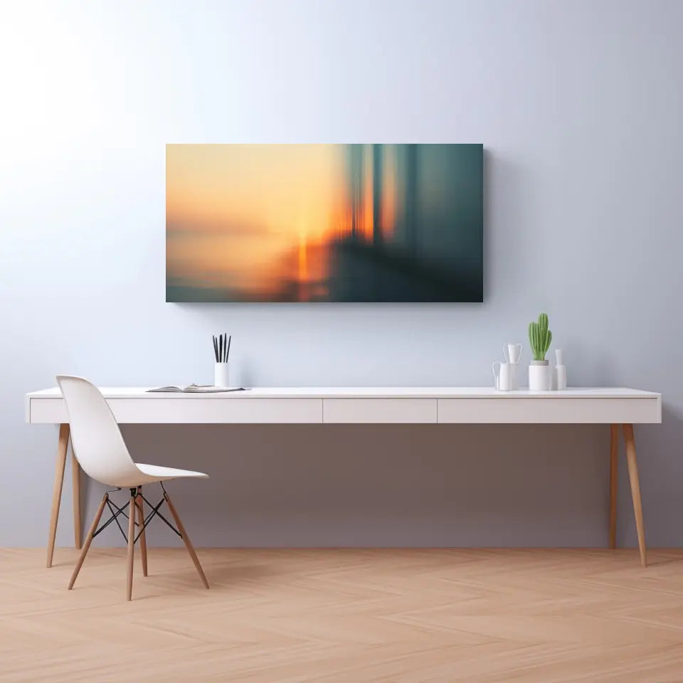 Traumhafter Sonnenuntergang: Panorama Wandbild mit Meereslandschaft