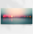 Panorama Wandbild: Stadtlichter im Wasser bei Dämmerung - posterfolio.de