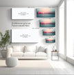Panorama Wandbild: Stadtlichter im Wasser bei Dämmerung - posterfolio.de