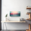 Panorama Wandbild: Stadtlichter im Wasser bei Dämmerung - posterfolio.de