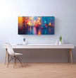 Panorama Wandbild: Nächtliche Stadtlichter in surrealem Glanz - posterfolio.de