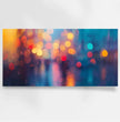 Panorama Wandbild: Nächtliche Stadtlichter in surrealem Glanz - posterfolio.de