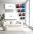 Panorama Wandbild: Nächtliche Stadtlichter in surrealem Glanz - posterfolio.de