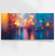Panorama Wandbild: Nächtliche Stadtlichter in surrealem Glanz - posterfolio.de