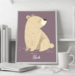 Niedlicher Bär: Dein personalisiertes Poster für leuchtende Kinderaugen! - posterfolio.de