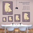 Niedlicher Bär: Dein personalisiertes Poster für leuchtende Kinderaugen! - posterfolio.de