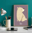 Niedlicher Bär: Dein personalisiertes Poster für leuchtende Kinderaugen! - posterfolio.de