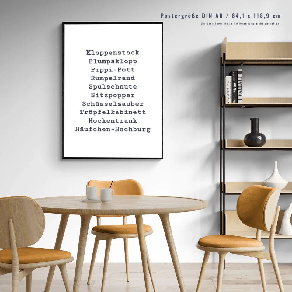 Humorvolles Toiletten-Poster: Gestalte Dein personalisiertes Highlight!