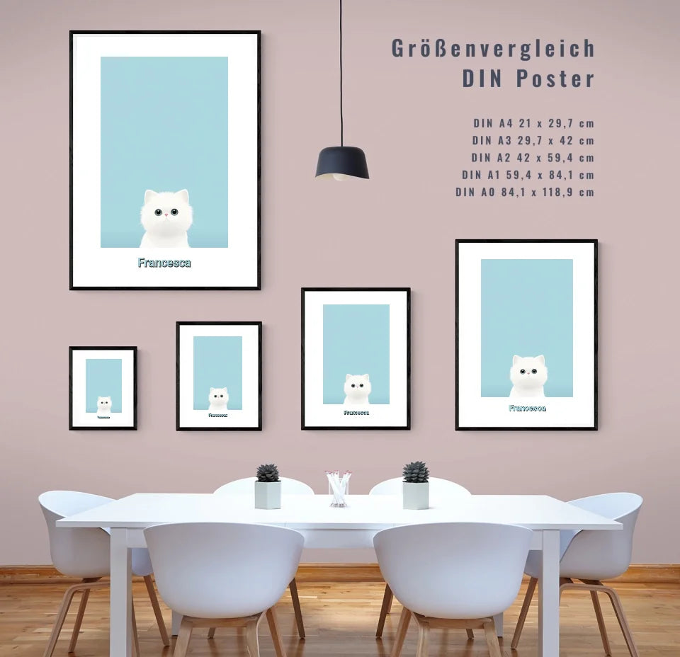 Flauschiges Kätzchen: Dein personalisiertes Poster für sanfte Träume!