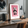 Fröhlicher Panda: Dein personalisiertes Poster für strahlende Kinderzimmer!