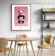 Fröhlicher Panda: Dein personalisiertes Poster für strahlende Kinderzimmer!