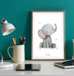 Liebenswertes Elefantenbaby: Dein personalisiertes Poster für pure Freude! - posterfolio.de