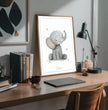 Liebenswertes Elefantenbaby: Dein personalisiertes Poster für pure Freude! - posterfolio.de