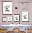 Liebenswertes Elefantenbaby: Dein personalisiertes Poster für pure Freude! - posterfolio.de