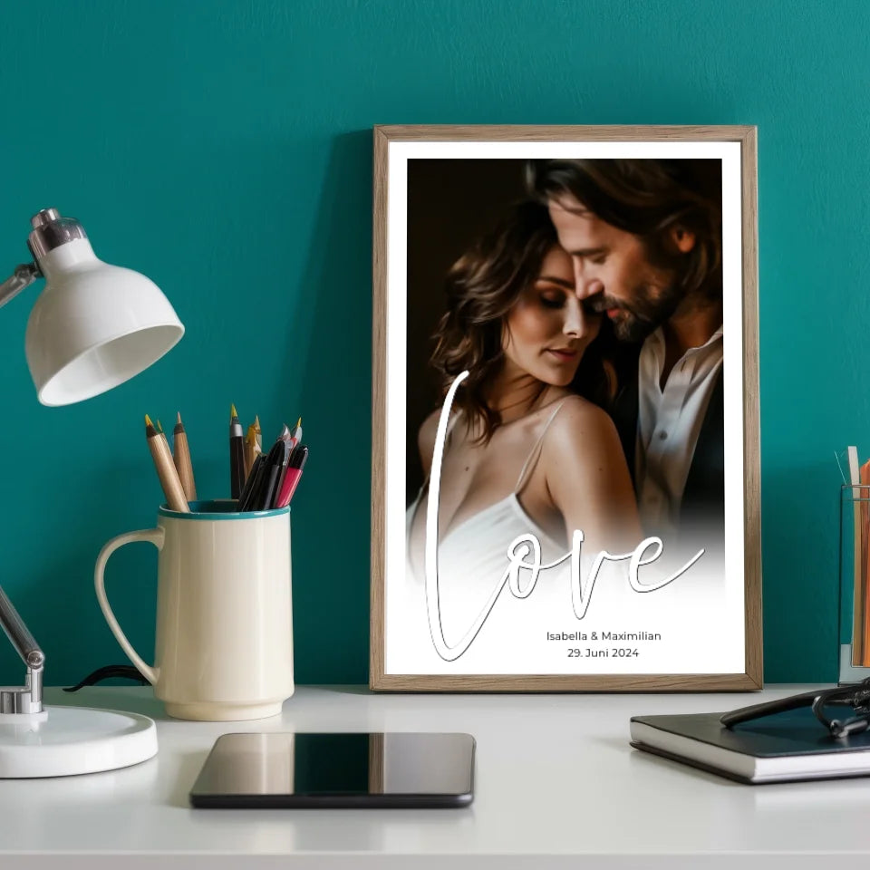 Personalisiertes ‘Love’ Poster zur Hochzeit