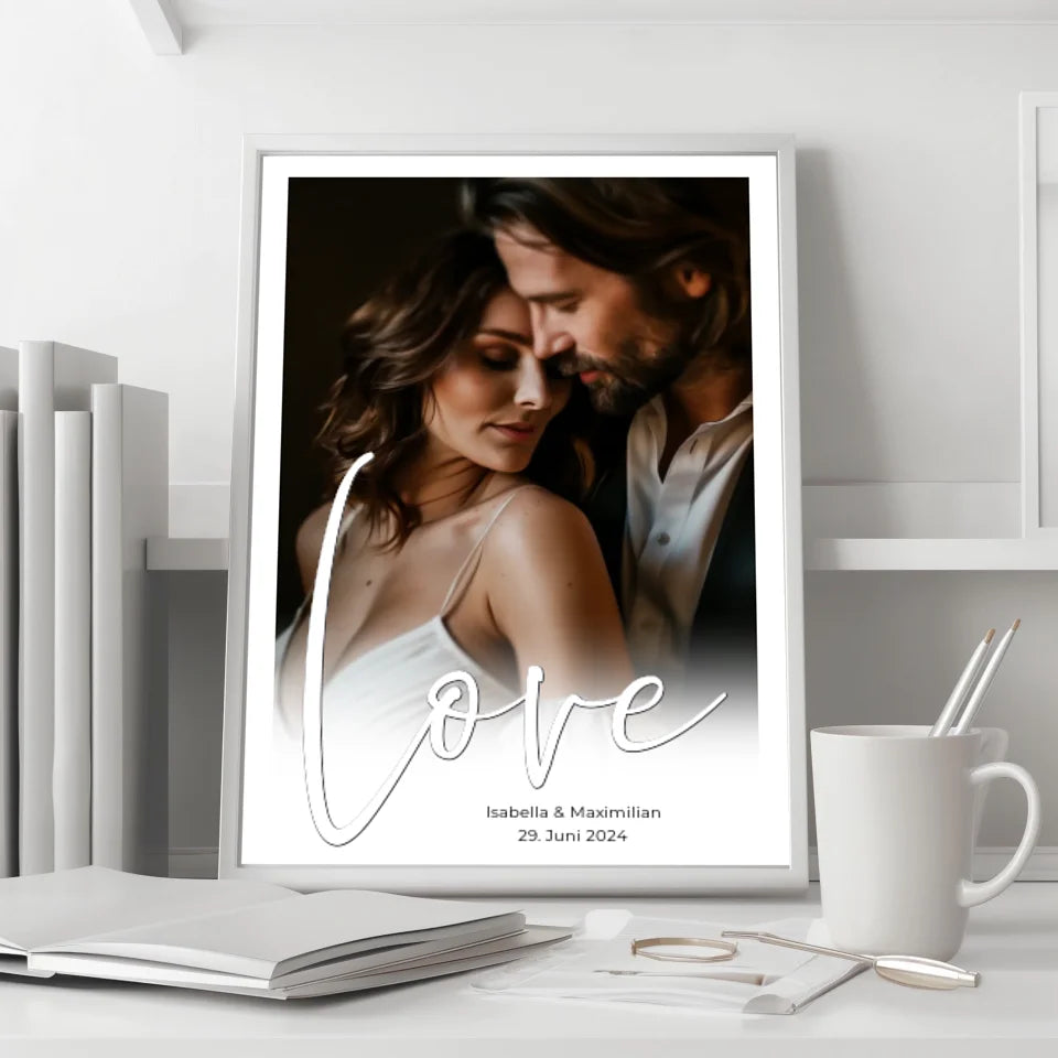 Personalisiertes ‘Love’ Poster zur Hochzeit