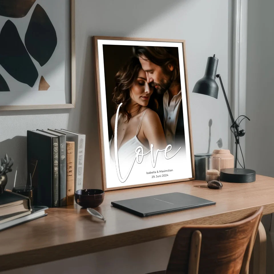 Personalisiertes ‘Love’ Poster zur Hochzeit