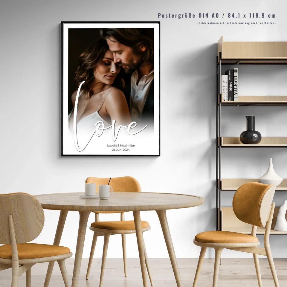 Personalisiertes ‘Love’ Poster zur Hochzeit