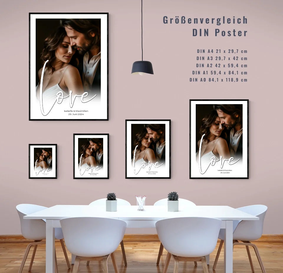 Personalisiertes ‘Love’ Poster zur Hochzeit