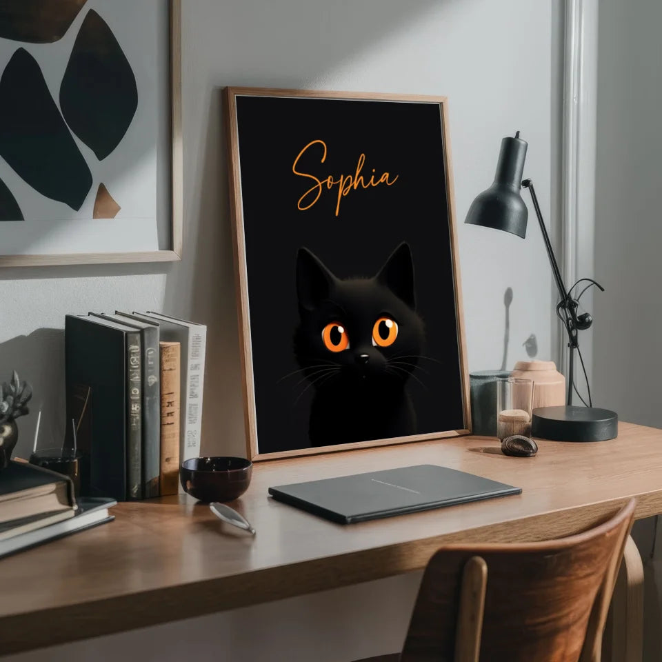 Zauberhafte Katze: Dein personalisiertes Poster für magische Momente!