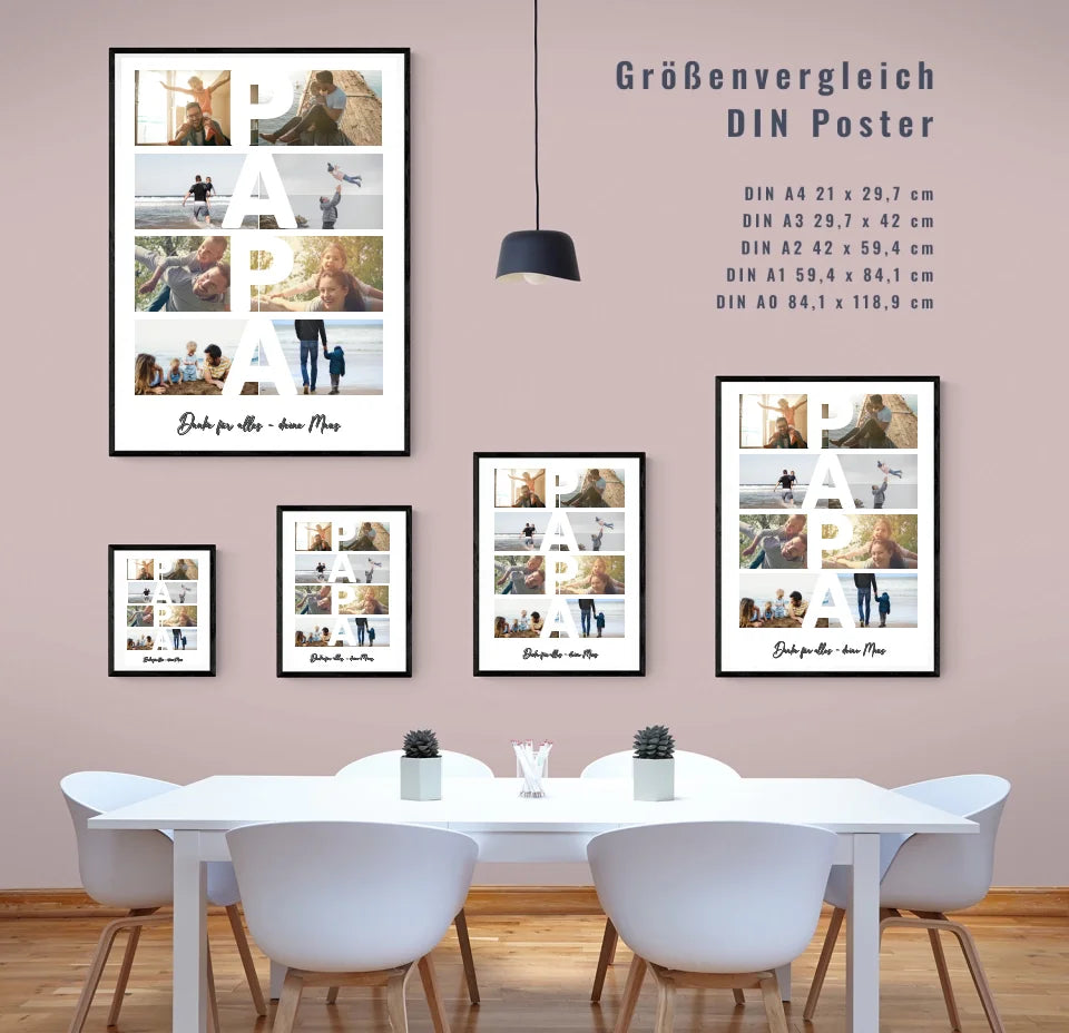 Zeige deine Liebe mit einem einzigartigen personalisierten Poster: Fotocollage für deine Mama