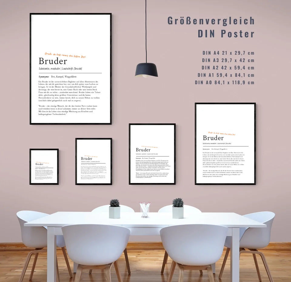 Definition Poster Bruder: Ein einzigartiges, personalisiertes Poster