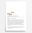 Definition Poster Opa: Dein persönliches, liebevolles Geschenk