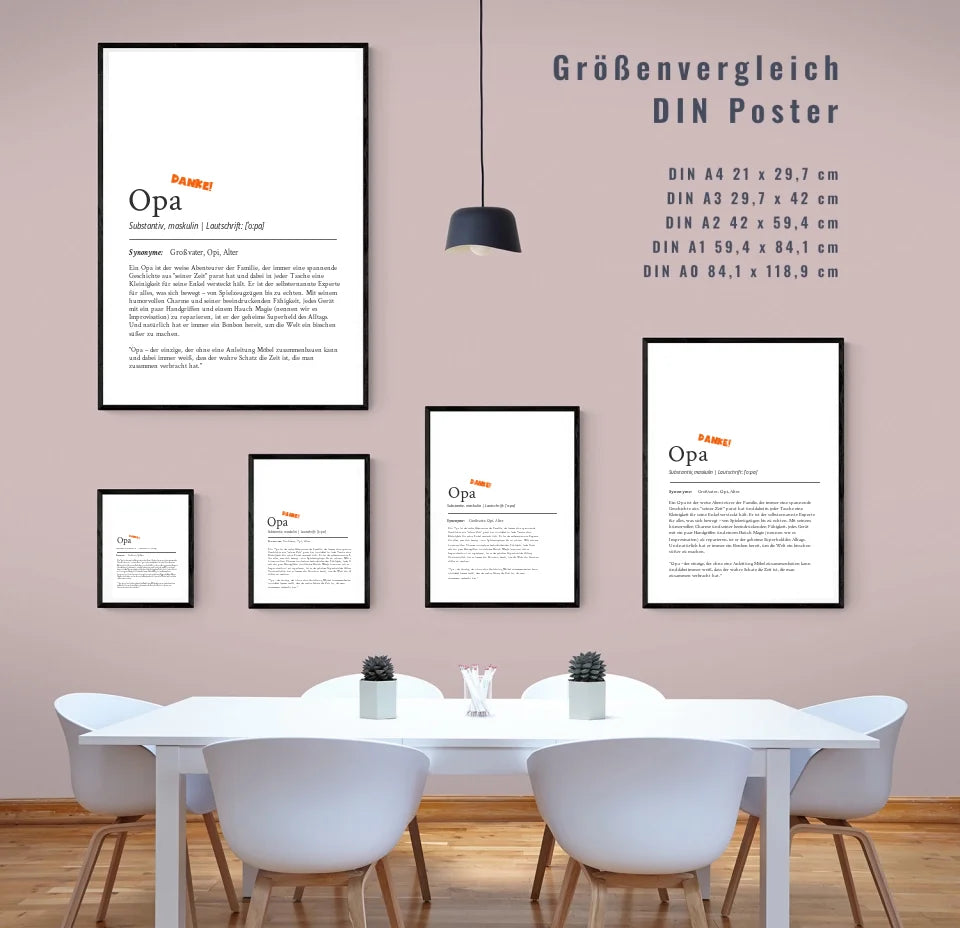 Definition Poster Opa: Dein persönliches, liebevolles Geschenk