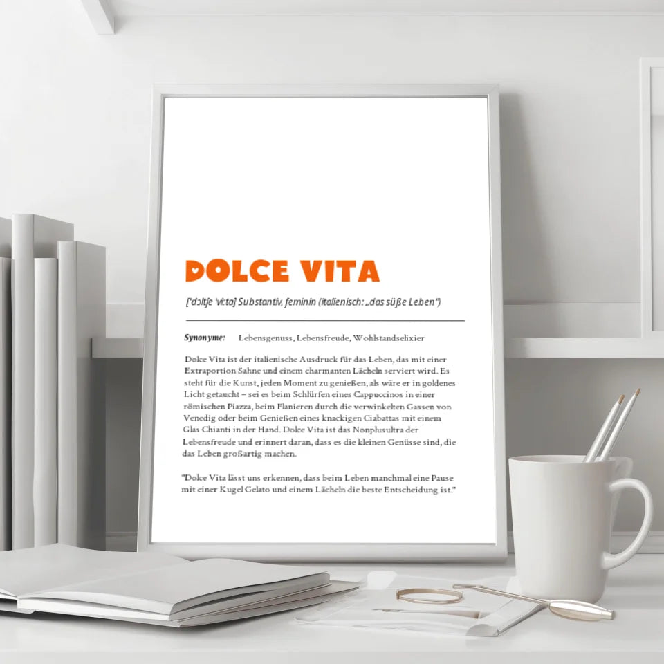 Definition Poster "Dolce Vita"