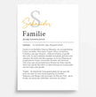 Definition Poster Familie: personalisiertes Geschenk