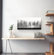 Dein ruhiger Wald im Nebel: Personalisiertes Panoramabild! - posterfolio.de