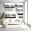 Dein ruhiger Wald im Nebel: Personalisiertes Panoramabild! - posterfolio.de