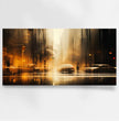 Abstrakte Stadtszene im Regen: Einzigartige Panoramabilder für dein Zuhause! - posterfolio.de