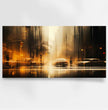 Abstrakte Stadtszene im Regen: Einzigartige Panoramabilder für dein Zuhause! - posterfolio.de