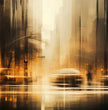 Abstrakte Stadtszene im Regen: Einzigartige Panoramabilder für dein Zuhause! - posterfolio.de