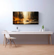Abstrakte Stadtszene im Regen: Einzigartige Panoramabilder für dein Zuhause! - posterfolio.de