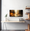 Abstrakte Stadtszene im Regen: Einzigartige Panoramabilder für dein Zuhause! - posterfolio.de