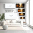 Abstrakte Stadtszene im Regen: Einzigartige Panoramabilder für dein Zuhause! - posterfolio.de