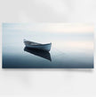 Sanfte Stille “Holzboot” – Dein beruhigendes Panoramabild für deine Wand - posterfolio.de