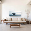 Sanfte Stille “Holzboot” – Dein beruhigendes Panoramabild für deine Wand - posterfolio.de