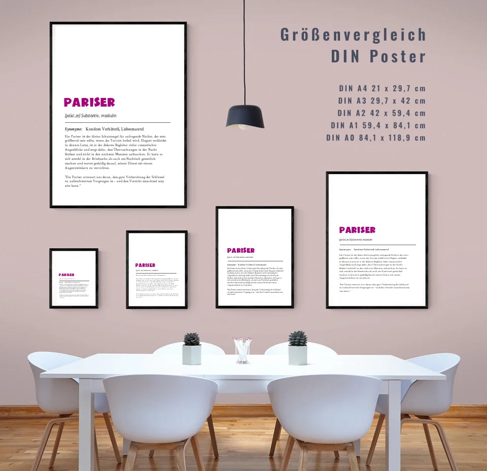 Dein personalisiertes Definition Poster "Pariser": Einzigartig & Charmant