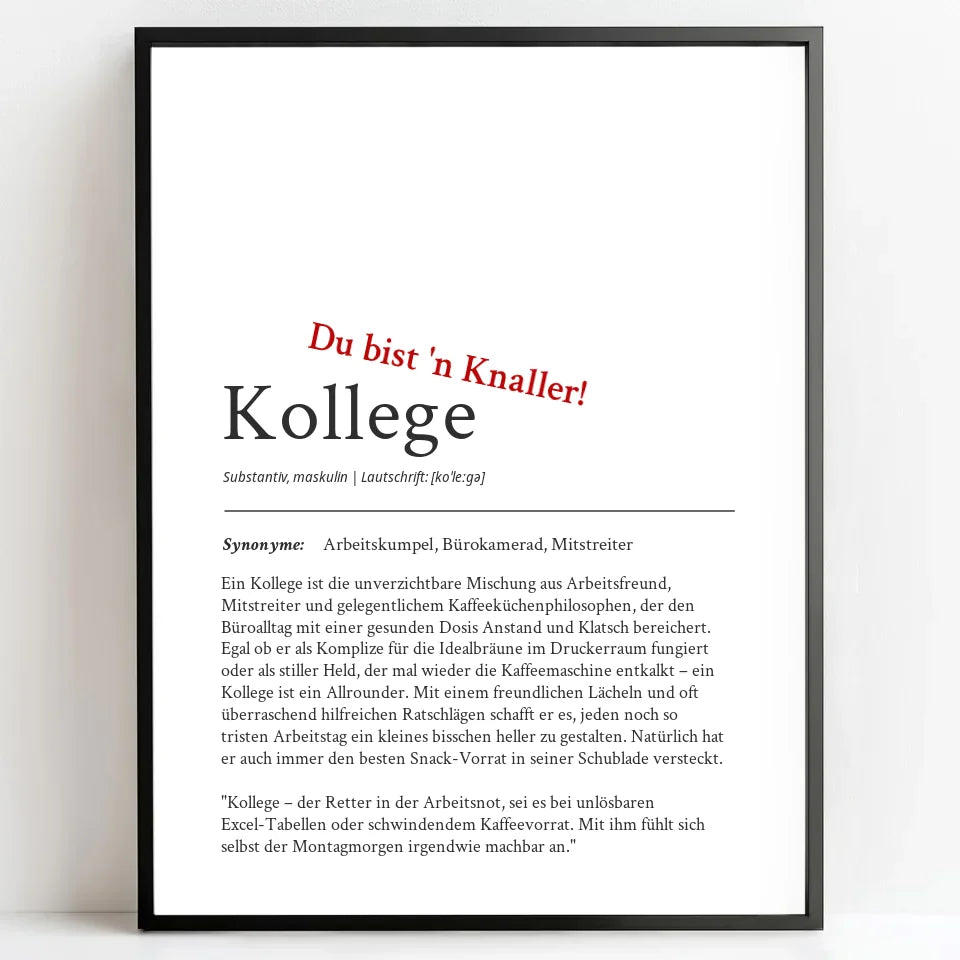 Personalisierte Poster Bilderrahmen schwarz matt 60 x 80 cm