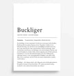 Dein personalisiertes Definition Poster "Buckliger": Ein echtes Unikat
