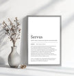 Definition Poster Servus: Ein einzigartiges, personalisiertes Poster - posterfolio.de