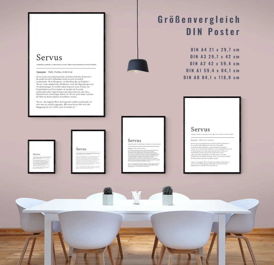 Definition Poster Servus: Ein einzigartiges, personalisiertes Poster