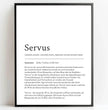 Definition Poster Servus: Ein einzigartiges, personalisiertes Poster - posterfolio.de
