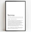 Definition Poster Servus: Ein einzigartiges, personalisiertes Poster - posterfolio.de