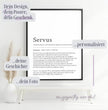 Definition Poster Servus: Ein einzigartiges, personalisiertes Poster - posterfolio.de